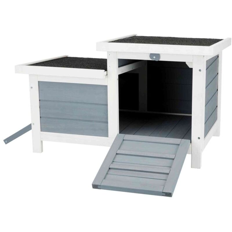 foto del prodotto natura casetta per piccoli animali 70 43 45cm, grigio bianco