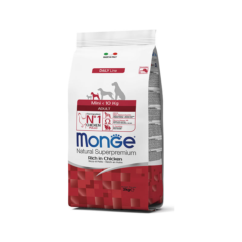 foto del prodotto natural cane taglia piccola, crocchette adult, pollo 800gr monge