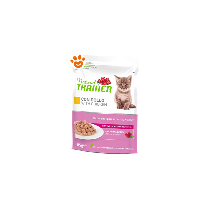 foto del prodotto natural cat kitten young bocconcini in salsa pollo natural cat kitten young bocconcini in salsa pollo bustina da 85 gr trainer