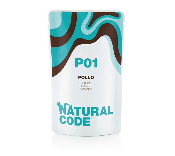 foto del prodotto natural code adult buste in acqua di cottura 70 gr - p01 - pollo - confezione da 24 pezzi - cibo umido per gatti - 1 ordine scegli lo sconto bzr5 bzr20 200 punti fedeltà