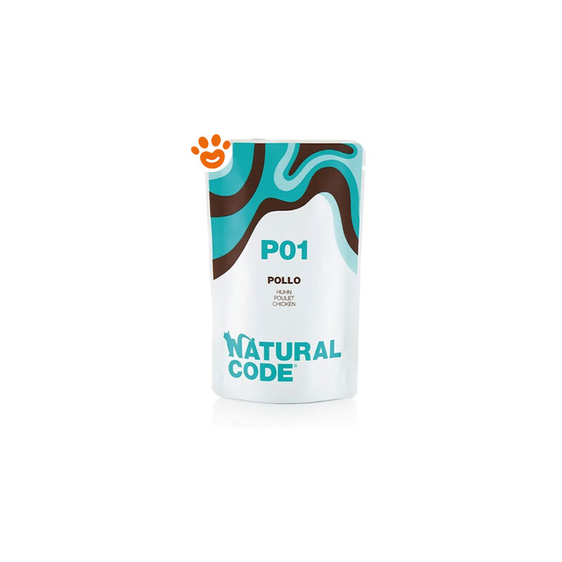 foto del prodotto natural code p01 cat adult al pollo p01 cat adult al pollo bustina da 70 gr