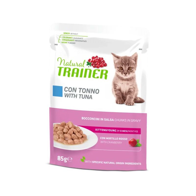 foto del prodotto natural per gatti kitten con tonno da 85 gr trainer