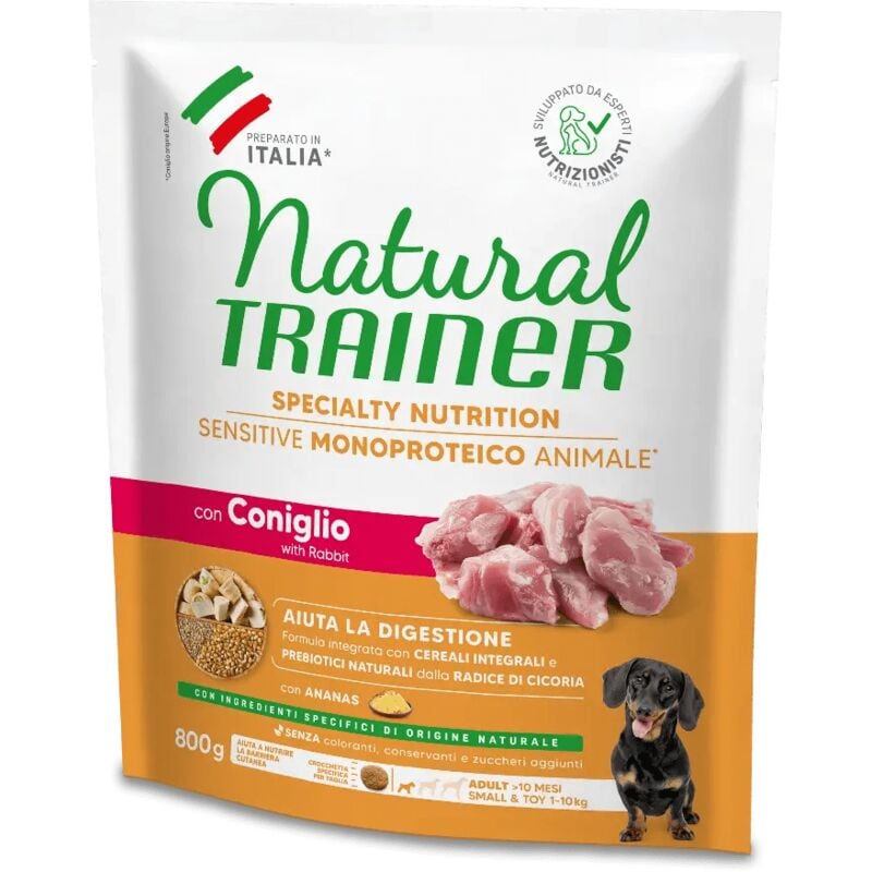 foto del prodotto natural sensitive per cani adult mini da 800 gr trainer