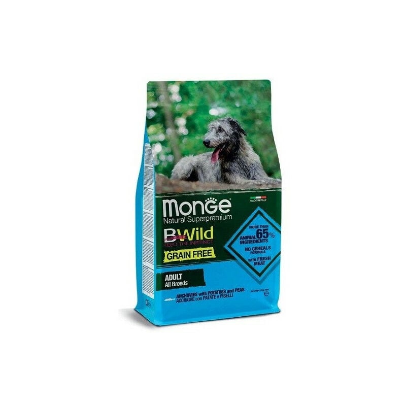 foto del prodotto natural superpremium bwild grain free per cane adult all monge