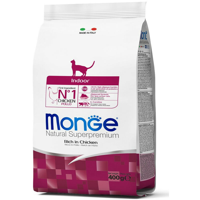 foto del prodotto natural superpremium indoor per gatto ricco di pollo da 400 monge