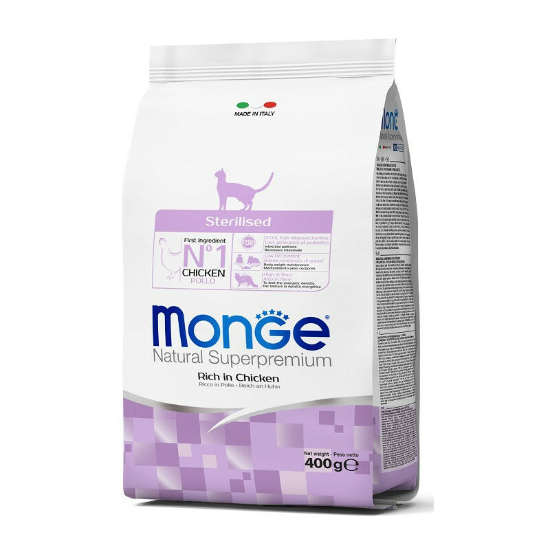 foto del prodotto natural superpremium per gatto sterilised ricco di pollo da monge