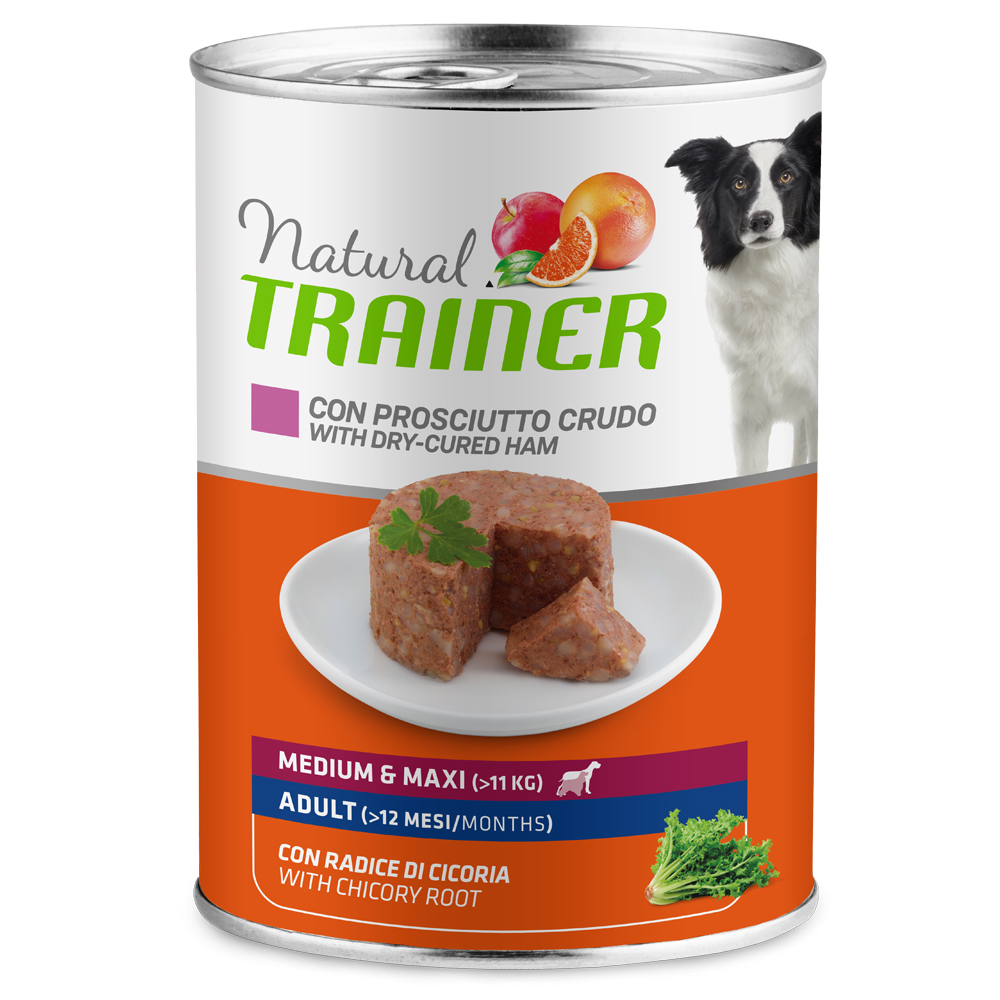 foto del prodotto natural trainer adult medium maxi 1 x 400 g con prosciutto