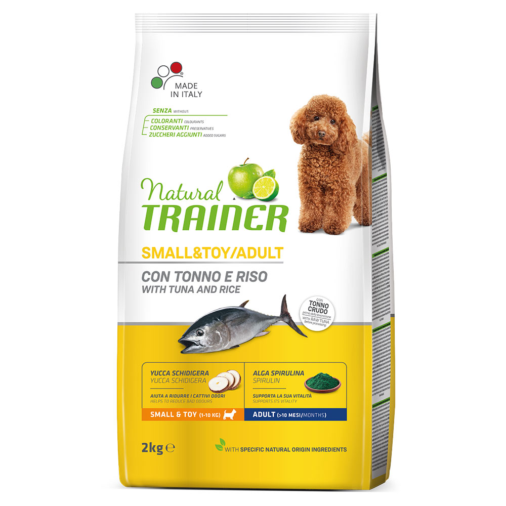 foto del prodotto natural trainer adult small toy con tonno crocchette cane 2 kg