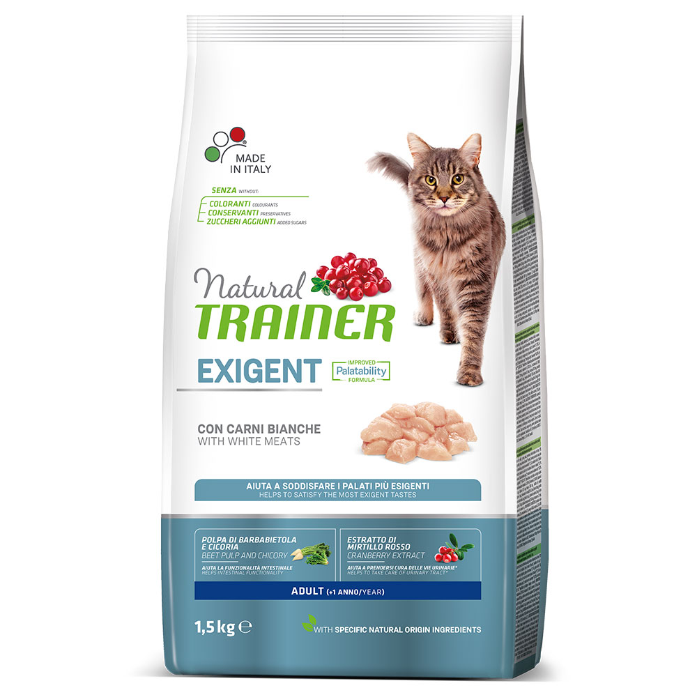 foto del prodotto natural trainer appetito difficile con tacchino e pesce crocchette per gatti 1,5 kg