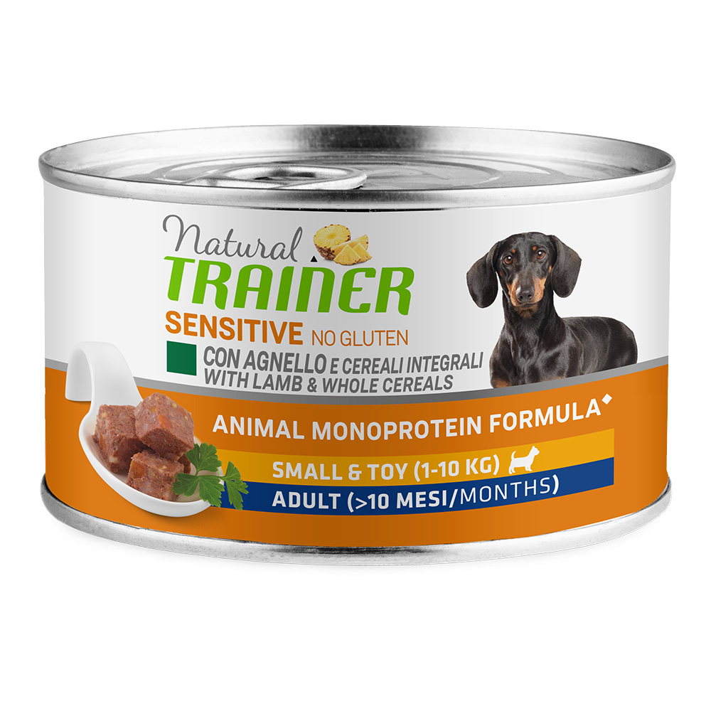 foto del prodotto natural trainer sensitive no gluten small toy adult 1 x 150 g - con agnello cereali integrali