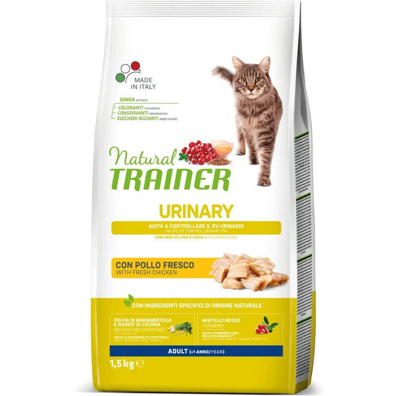 foto del prodotto natural trainer urinary per gatti con pollo da 1,5 kg