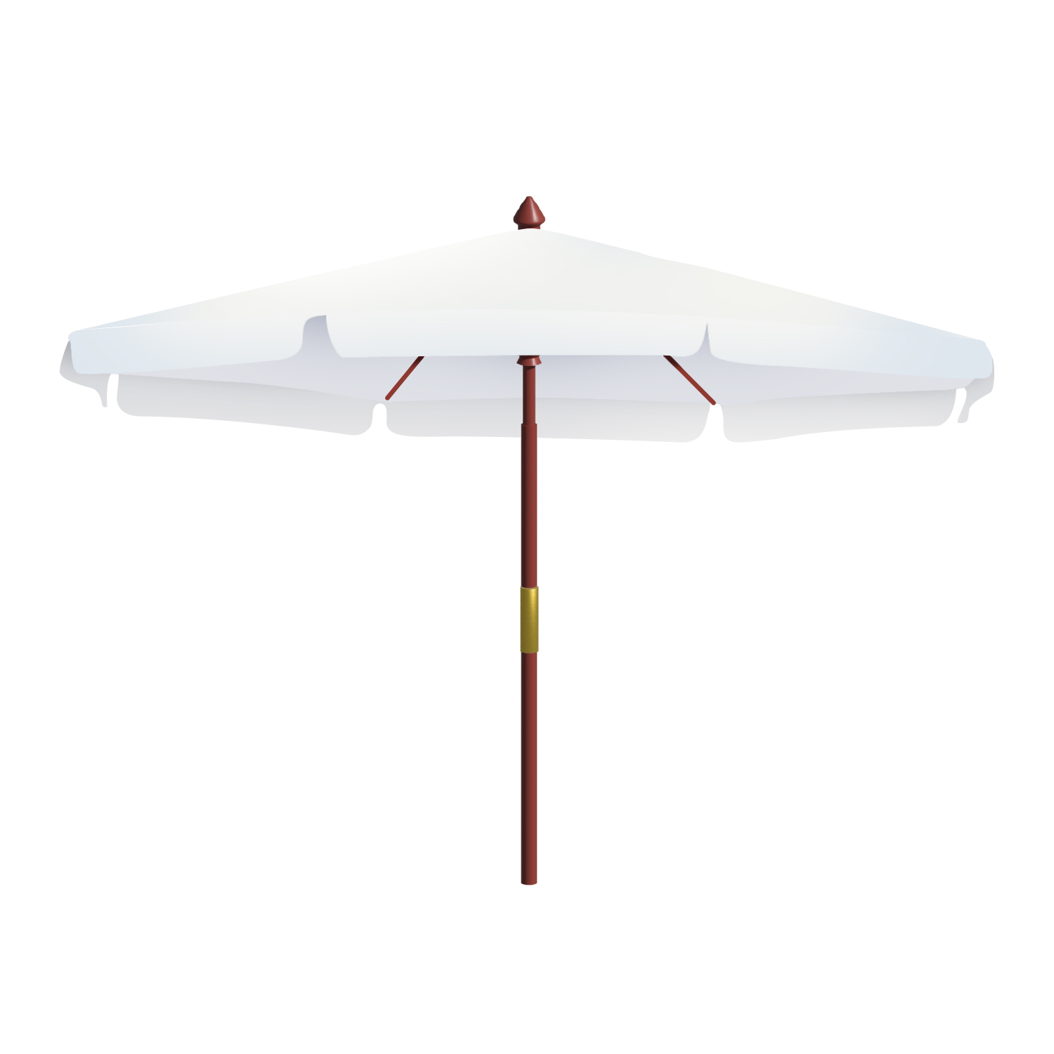 foto del prodotto natural xl ombrellone da giardino in legno ottagonale 350 cm con bordura