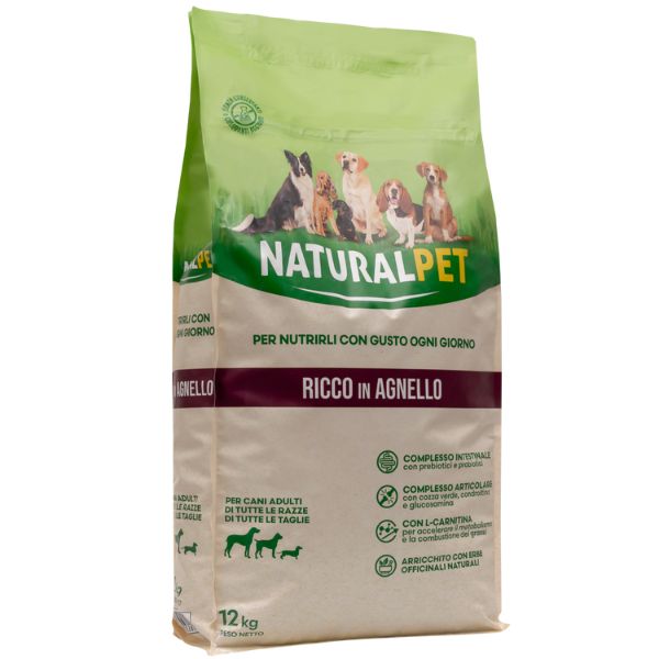 foto del prodotto naturalpet adult all breeds agnello 12 kg crocchette naturali cane 1 ordine scegli lo sconto bzr5 bzr20 200 punti fedelt 