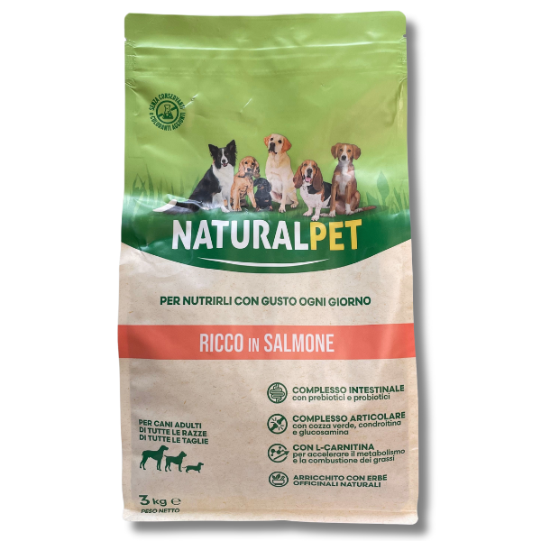foto del prodotto naturalpet adult all breeds salmone 3 kg crocchette naturali cane 1 ordine scegli lo sconto bzr5 bzr20 200 punti fedelt 