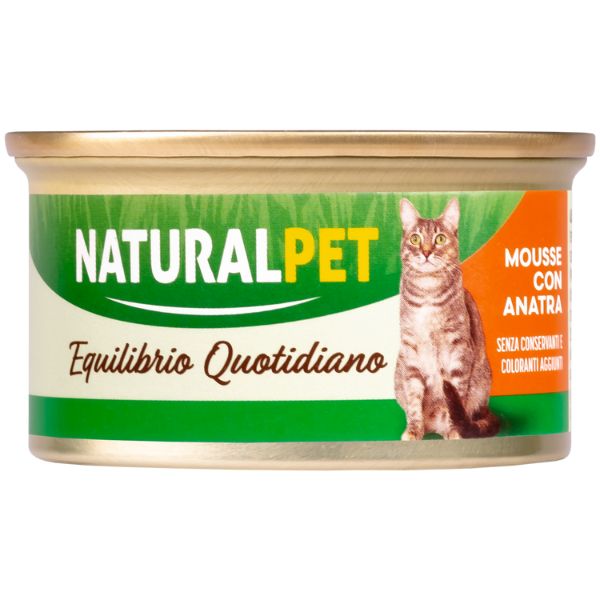 foto del prodotto naturalpet cat adult mousse 85 gr anatra confezione da 6 pezzi 1 ordine scegli lo sconto bzr5 bzr20 200 punti fedelt 
