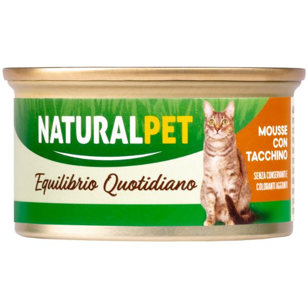 foto del prodotto naturalpet cat adult mousse 85 gr tacchino confezione da 6 pezzi 1 ordine scegli lo sconto bzr5 bzr20 200 punti fedelt 