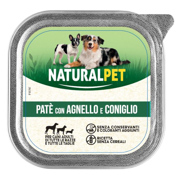 foto del prodotto naturalpet dog adult pat 150 gr agnello e coniglio confezione da 6 pezzi 1 ordine scegli lo sconto bzr5 bzr20 200 punti fedelt 