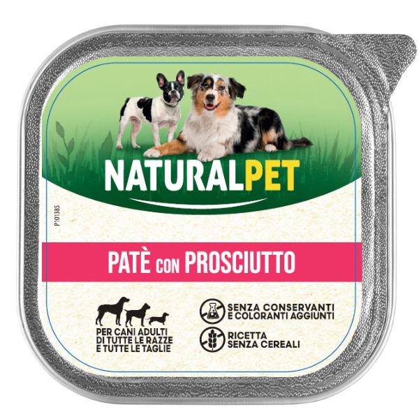 foto del prodotto naturalpet dog adult pat 150 gr prosciutto confezione da 6 pezzi 1 ordine scegli lo sconto bzr5 bzr20 200 punti fedelt 