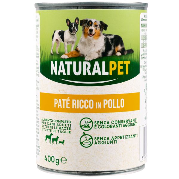 foto del prodotto naturalpet dog adult patè all breeds 400 gr - pollo - spedizione gratis da 39€
