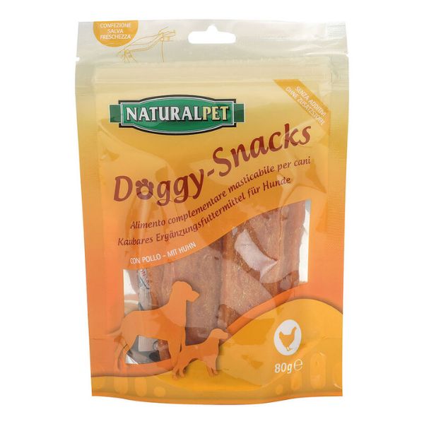 foto del prodotto naturalpet doggy snacks per cani 80 gr jerky pollo 1 ordine scegli lo sconto bzr5 bzr20 200 punti fedelt 