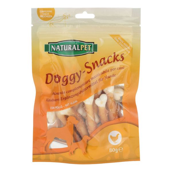 foto del prodotto naturalpet doggy snacks per cani 80 gr ossa pollo e calcio 1 ordine scegli lo sconto bzr5 bzr20 200 punti fedelt 