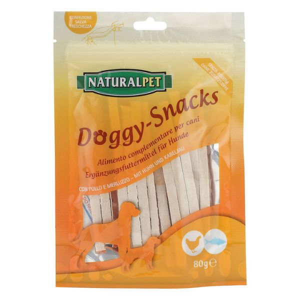 foto del prodotto naturalpet doggy snacks per cani 80 gr - sandwich pollo e merluzzo - spedizione gratis da 39€
