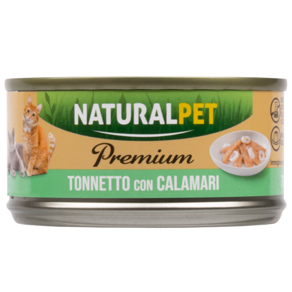 foto del prodotto naturalpet premium cat adult umido in gelatina 70 gr tonetto con calamari confezione da 6 pezzi 1 ordine scegli lo sconto bzr5 bzr20 200 punti fedelt 