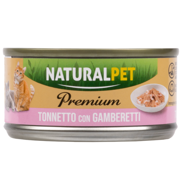 foto del prodotto naturalpet premium cat adult umido in gelatina 70 gr tonnetto con gamberetti 1 ordine scegli lo sconto bzr5 bzr20 200 punti fedelt 
