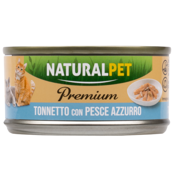 foto del prodotto naturalpet premium cat adult umido in gelatina 70 gr tonnetto con pesce azzurro confezione da 6 pezzi 1 ordine scegli lo sconto bzr5 bzr20 200 punti fedelt 