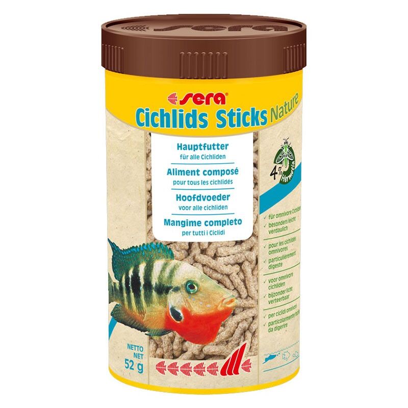 foto del prodotto nature cichlid sticks mangime completo per ciclidi grandi formato 250 ml sera