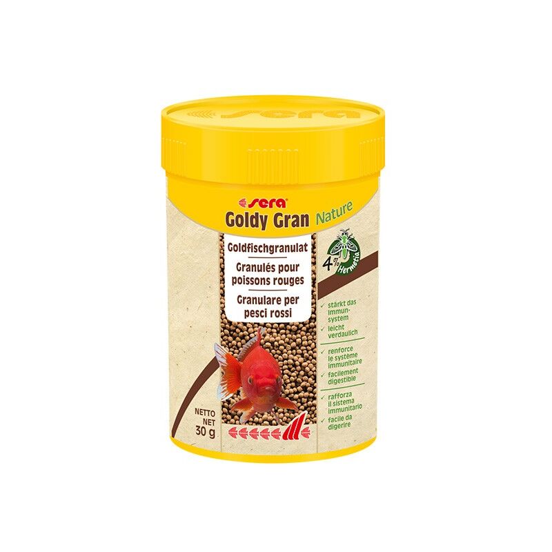 foto del prodotto nature goldy gran granuli per pesci rossi formato 100 ml sera