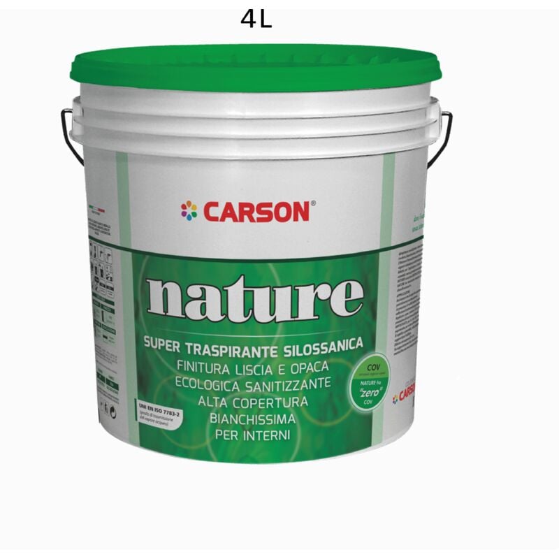 foto del prodotto nature idropittura silossanica traspirante opaca lt 4 alta copertura, interni
