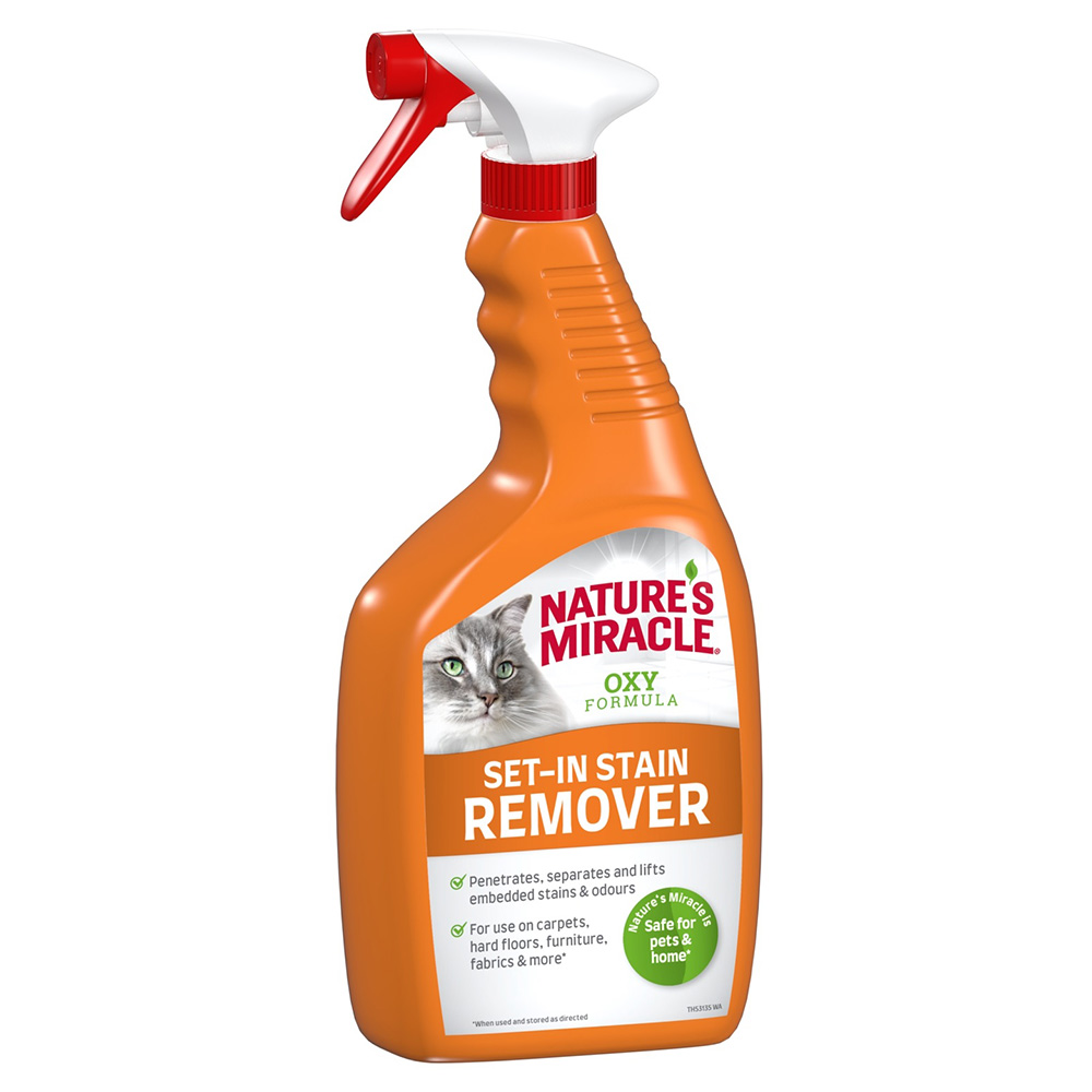 foto del prodotto nature s miracle set in stain remover per sporco sedimentato e odori dei gatti 709 ml