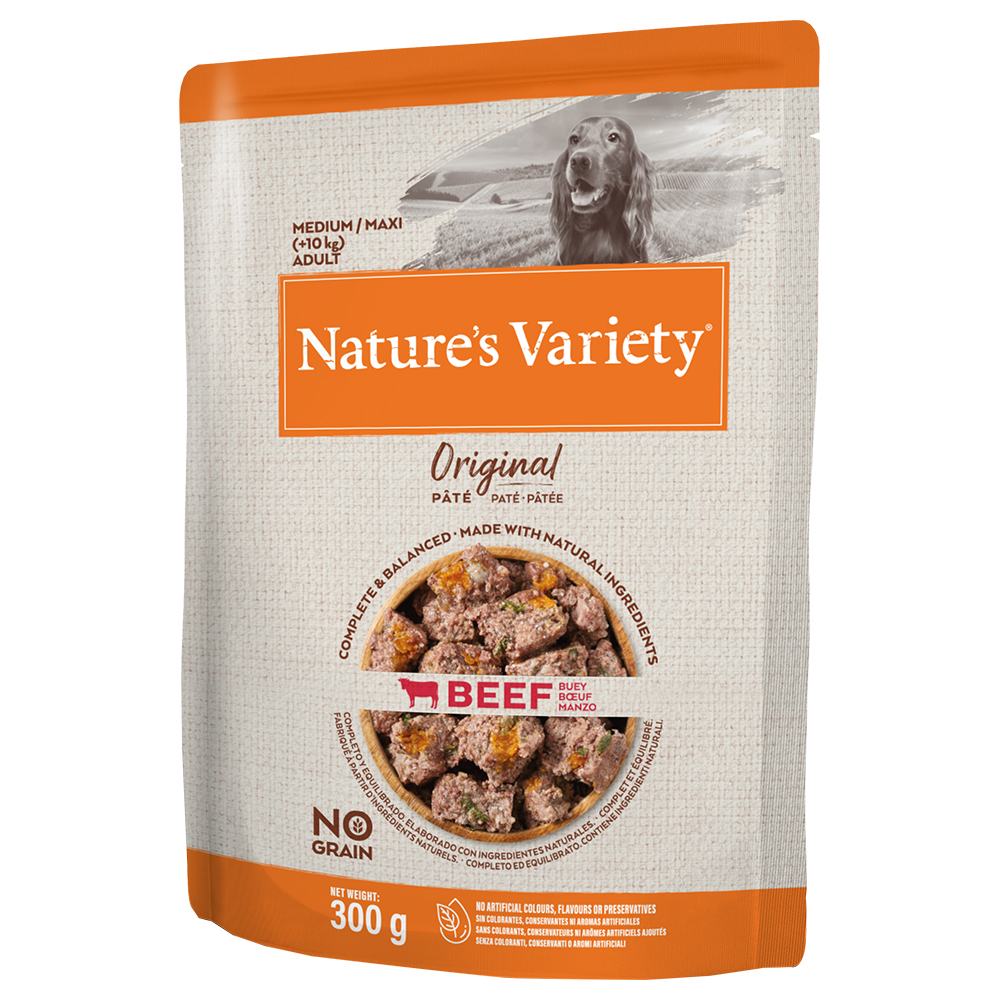 foto del prodotto nature s variety original pat no grain medium maxi adult 8 x 300 g manzo