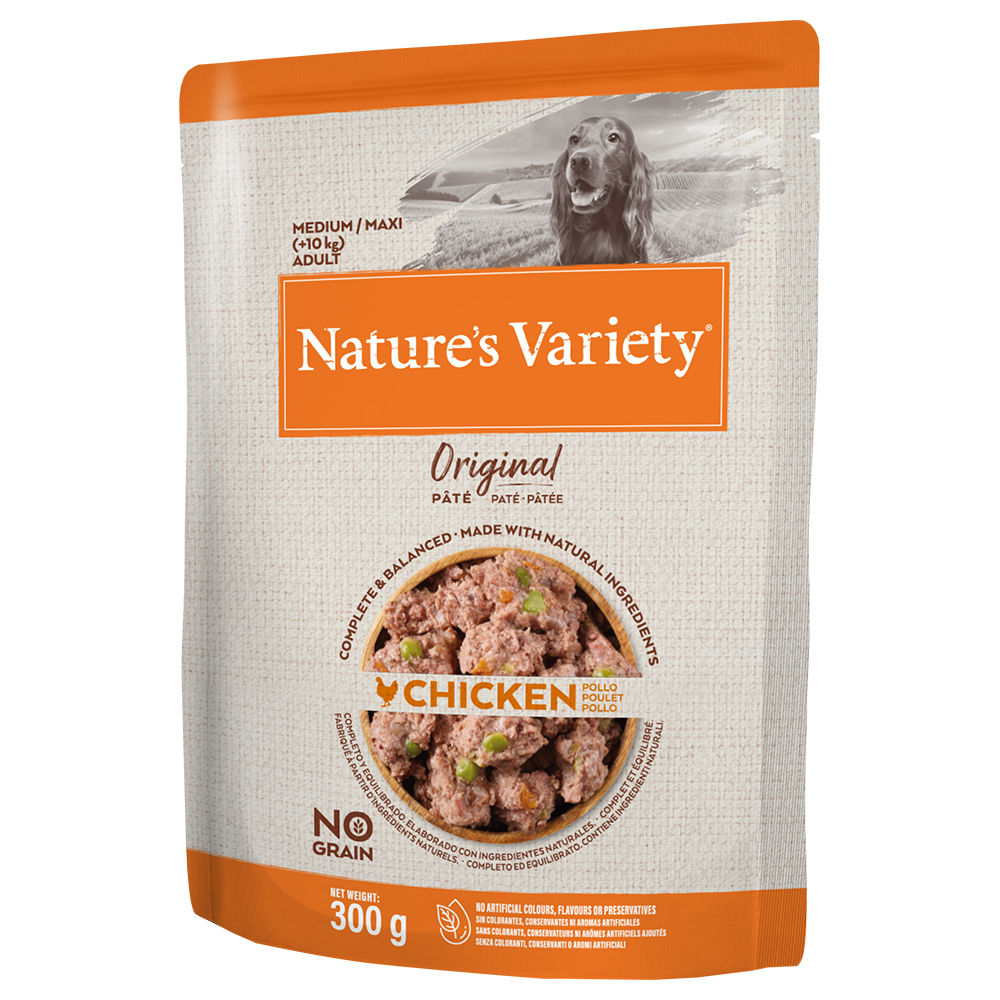foto del prodotto nature s variety original pat no grain medium maxi adult 8 x 300 g pollo