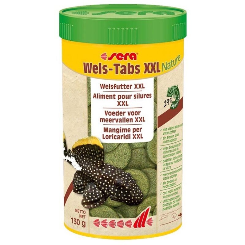 foto del prodotto nature wels tabs xxl pastiglie da fondo o adesive per loricaridi di grandi dimensioni formato 250 ml sera