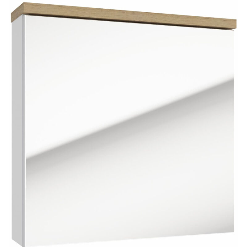 foto del prodotto naturel armadio a specchio naturale stilla 60x60 cm bianco stillae06016 