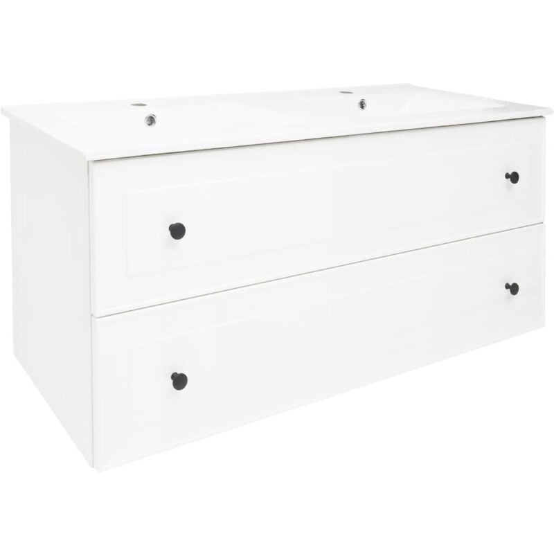 foto del prodotto naturel mobile bagno con lavabo forli 120x45x46 cm bianco forli120biu 