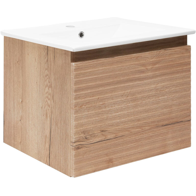 foto del prodotto naturel mobile bagno con lavabo savona natural 58x43x44,8 cm halifax oak matt savona60dh 