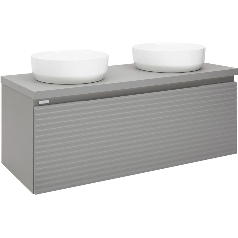 foto del prodotto naturel mobile bagno savona natural 118x43x44,8 cm, grigio opaco savona120gmd 