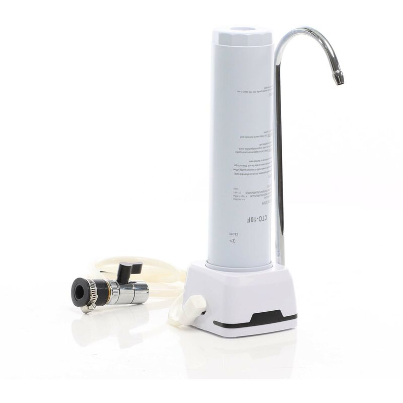 foto del prodotto naturewater filtro acqua a cartuccia nw 1 cto, sistema di filtrazione con rubinetto, filtro da banco