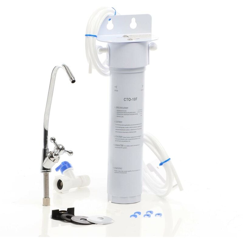 foto del prodotto naturewater filtro acqua a cartuccia nw 1 cto, sistema di filtrazione sottolavello, blocco di carbone attivo