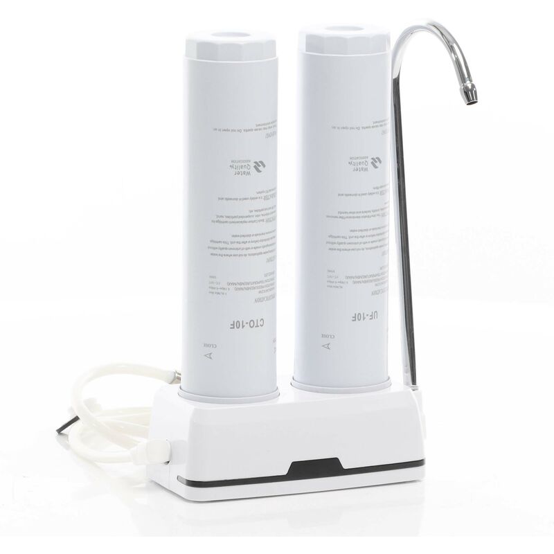 foto del prodotto naturewater filtro acqua nw 2 ctouf, sistema di filtrazione a 2 livelli con cartucce, filtro da banco