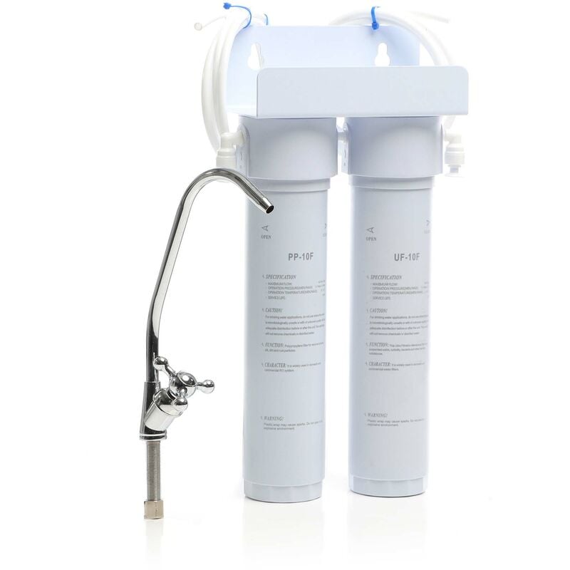 foto del prodotto naturewater filtro acqua nw 2 ppuf, sistema di filtrazione a 2 livelli con cartucce, montaggio a parete