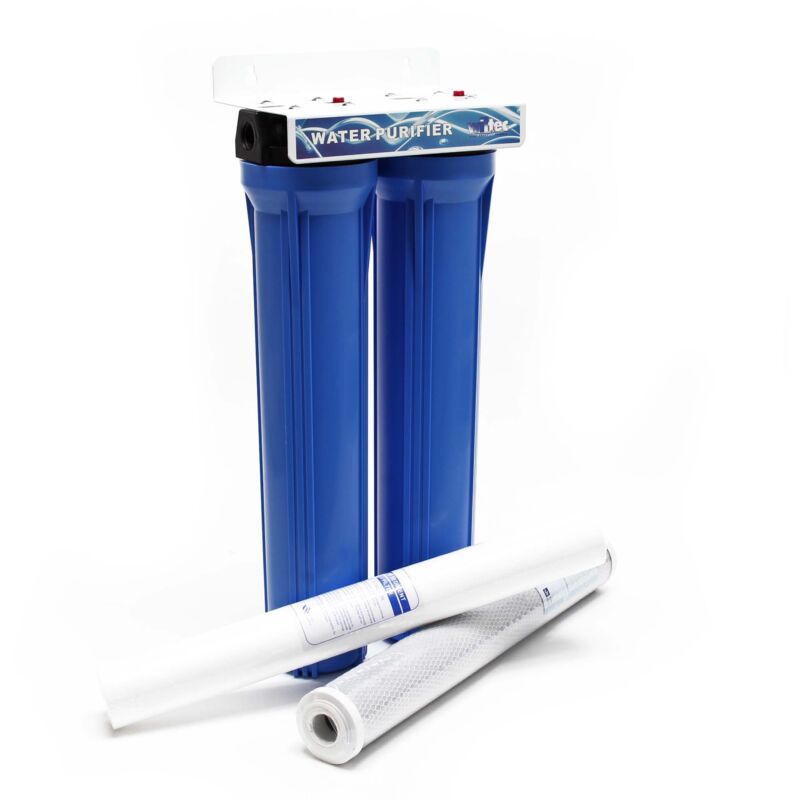 foto del prodotto naturewater filtro dell acqua a 2 livelli nw brk02, con cartucce filtranti da 508 mm, attacco tubo 26,16 mm