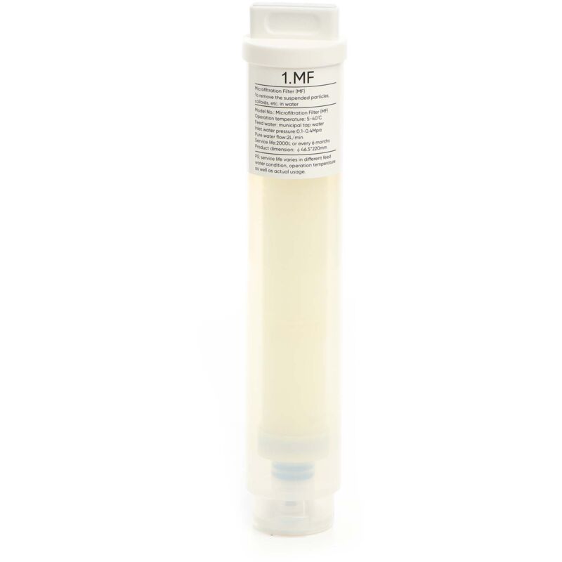 foto del prodotto naturewater mf uf01 microfiltro da 2 l min per il trattamento dell acqua, cartuccia filtrante per rimozione sostanze organiche