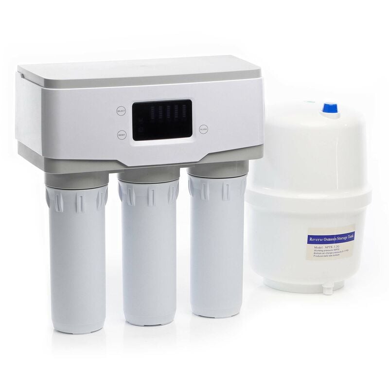 foto del prodotto naturewater nw 5 50rodt impianto osmosi inversa, filtrazione a 5 stadi 190 l giorno, con serbatoio e display