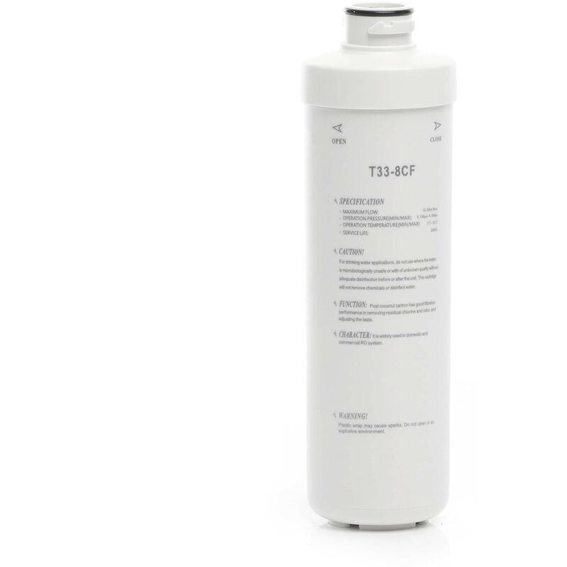 foto del prodotto naturewater t33 8cf filtro in linea a blocco a carboni attivi per osmosi inversa ricambio acqua
