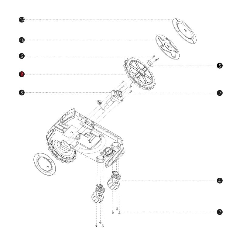 foto del prodotto navimow ruota i108e originale bluebird robot tagliaerba i108e ab12.02.00.0128