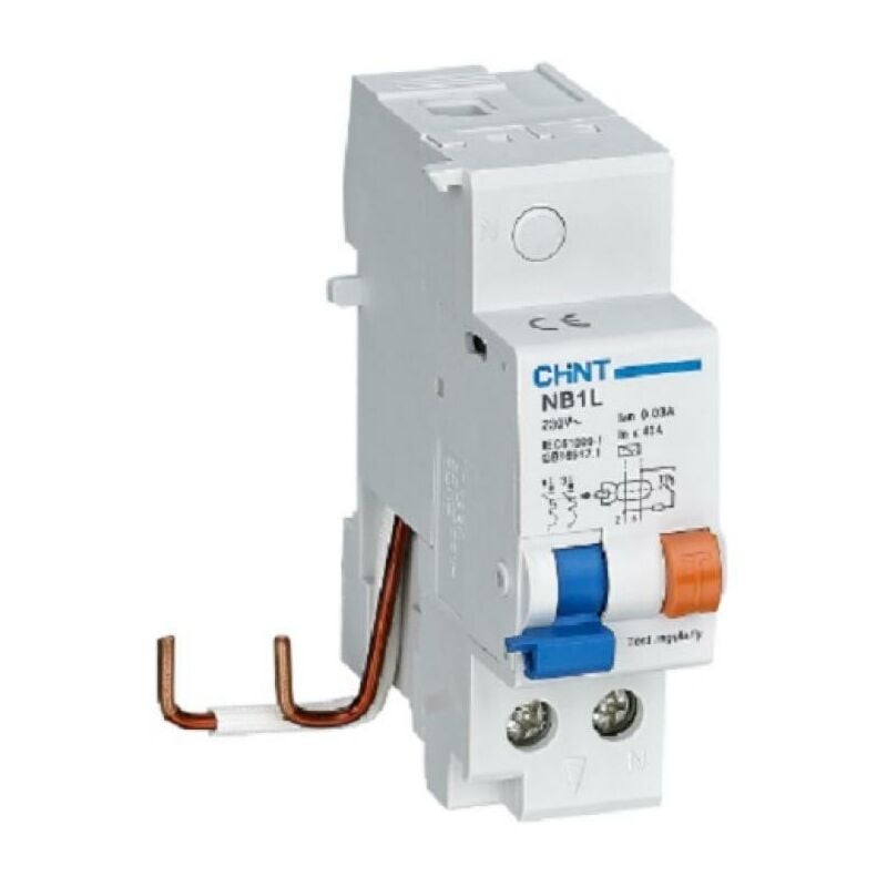 foto del prodotto nb1l 40 2p ac30 blocco differenziale accoppiabile 2p 40a 30ma tipo ac 198374 chint